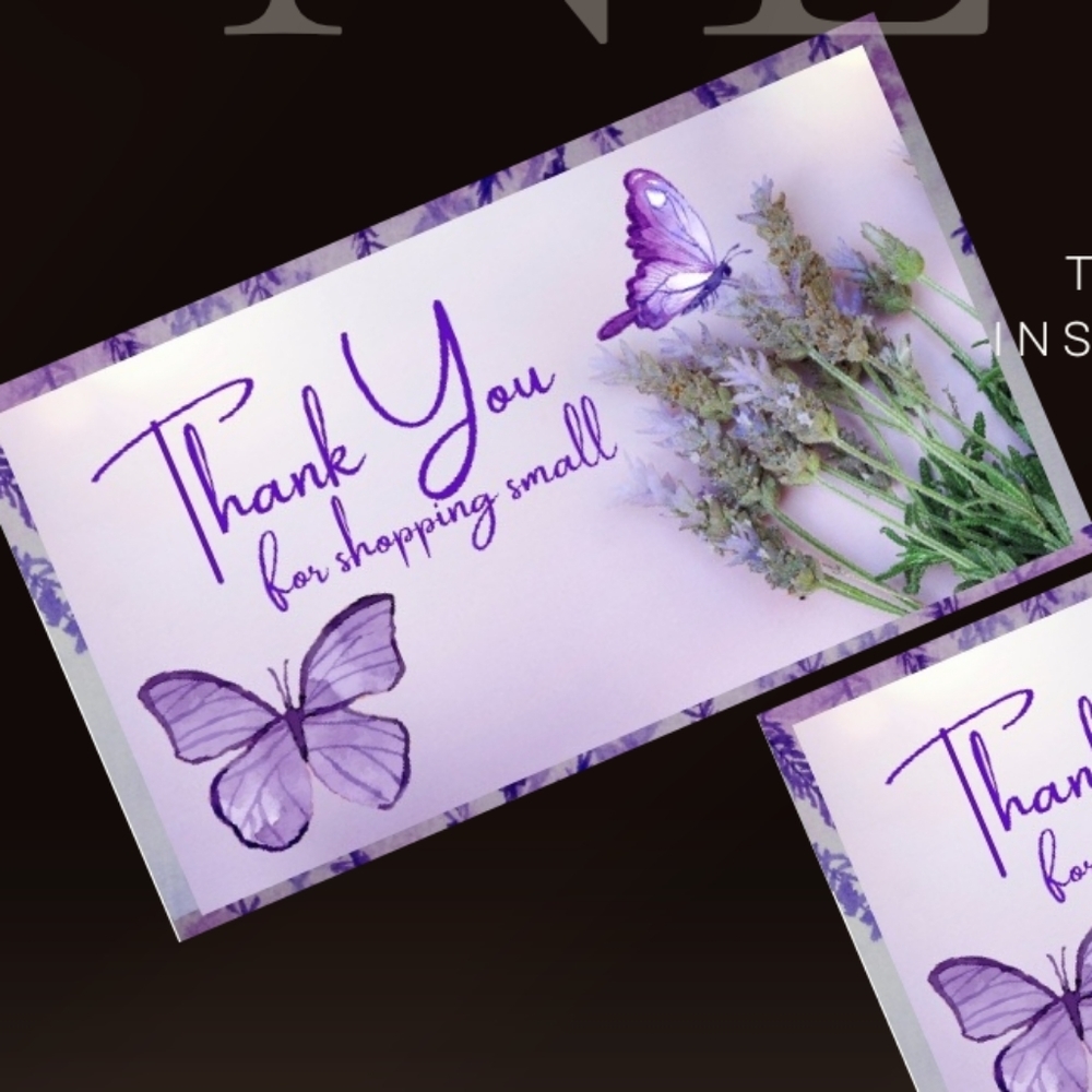 30 ct 🦋 butterfly small business cards - Picture 2 of 3